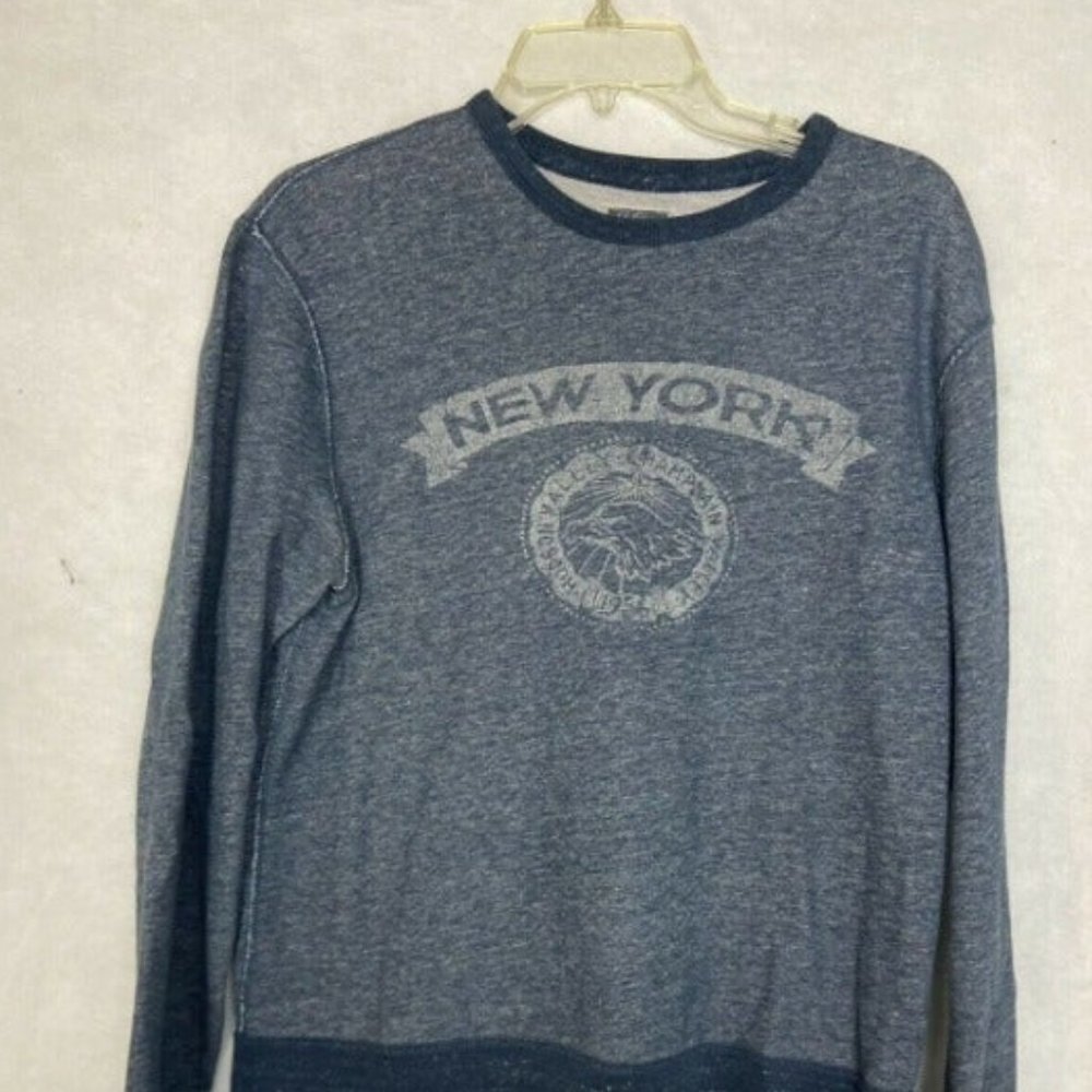 J. CREW Mens Vintage Fleece Sweatshirt Crewneck Shirt Casual New York Size M-222
